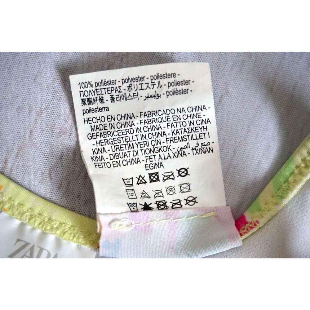 Zara Girls Tropical Print Bikini Top - Size 6-7 - Picture 3 of 7